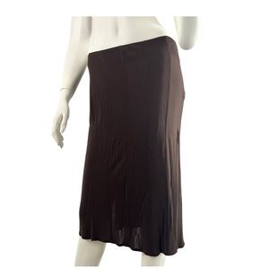 YIGAL AZROUEL Brown Midi Skirt - Size:5